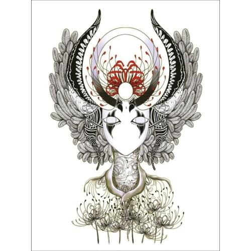 Factory Removable Temporary Tattoo Arm Body Tatuajes skull squid GuanGong private customized patterns tattoo stickers 500PCS