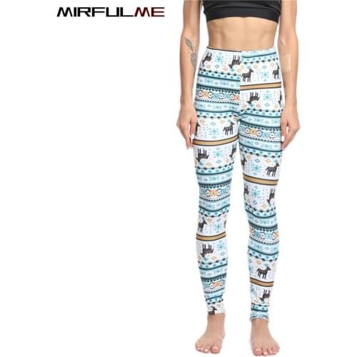 Women Leggings Stripe Print Yoga Pants Female Sport Leggings Quick Dry Running Trousers Gym Fitness Tights Elastic Santa Leggins