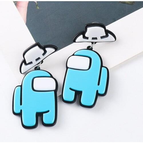 Earring for Women Among Us Space Werewolf Killing Eardrop Personality Funny Earbob Alternative Halloween Earrings 2021 New