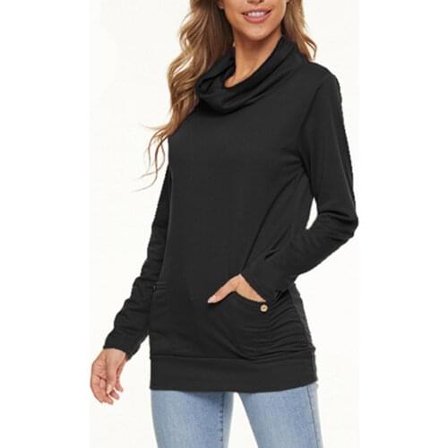 Women Tops Long Sleeves Sweat Absorbent Stretchy Autumn Soft Casual Sweatshirt for Beauty