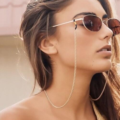 Gold Chain Sunglasses Lanyard Strap Metal Eyeglass Eyewears Fashion Glasses Cord Holder Neck Ropes Simple Glasses accessories