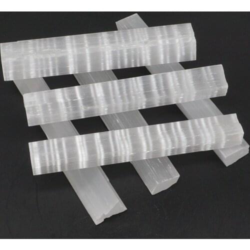 120mm Selenite Stick Wand Rough Crystal Specimen Selenite Wand Reiki Chakra Home Decor 1PC