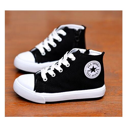 2018 spring and autumn fashion childrens Flats high-top canvas shoes and boys' shoes Classic Best Sellers High Quality