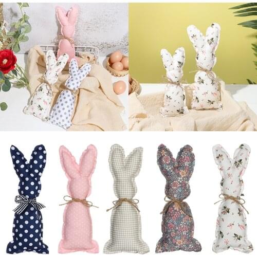 2021 New Easter Decoration Cloth Art Bunny Ornaments Easter Rabbit Holiday Party Kids Toys Gifts Decoration Home Supplies