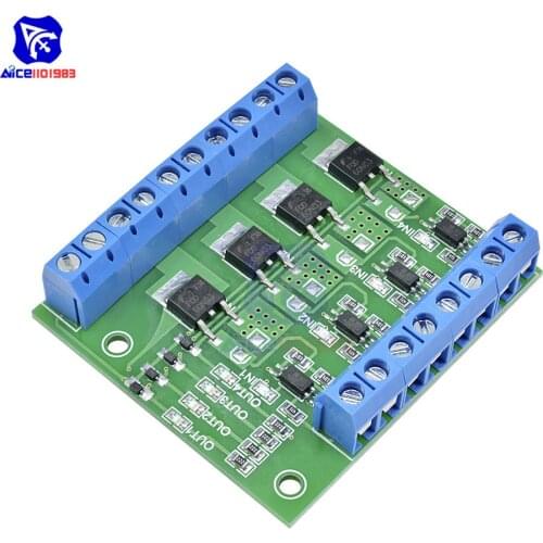 MOS FET 4 Channels Pulse Trigger Switch Controller PWM Input Steady for Motor LED
