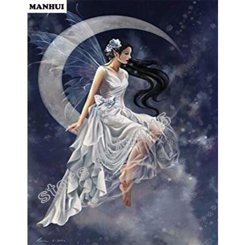 5D Full Resin Square Diamond Painting Diamond Embroidery Needlework Diamond Mosaic Cross Stitch Moonlight fairy BEF078