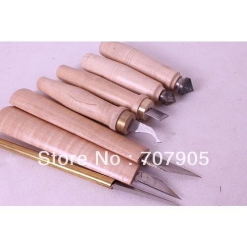 7 pcs different size gravers,wood carving tools #Q46-1