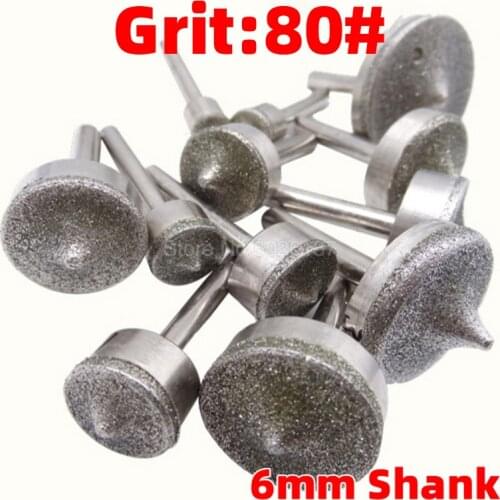 1Pcs 80 Grit Diamond Coarse Sand Grinding Head Wheel Polishing Tools Carborundum Jade Carving Drilling Machine Safety Buckles