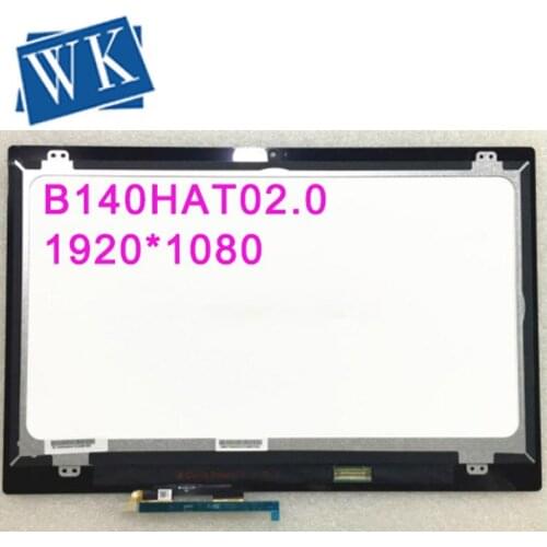 Free shipping! B140HAT02.0 Touch Panel Assembly Screen+Digitizer For Acer Aspire R4-471 R4-471T 1920*1080 EDP 30pin Lcd Screen