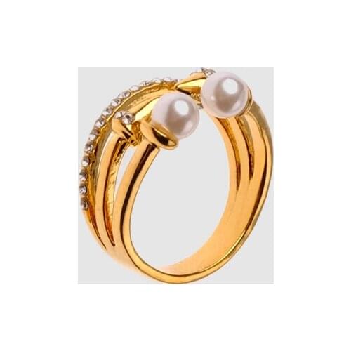 Amorita boutique Fashion pearls adorn ring side ring
