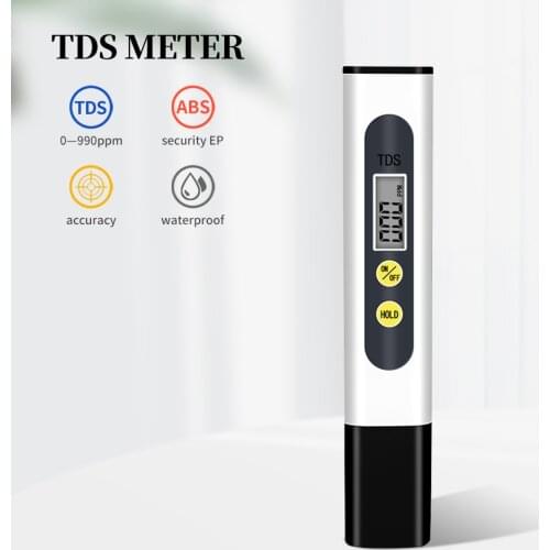Digital TDS Meter Water Quality Tester Automatic Correction Portable Cute 0~990ppm Measurement Range for Aquariums 40%Off