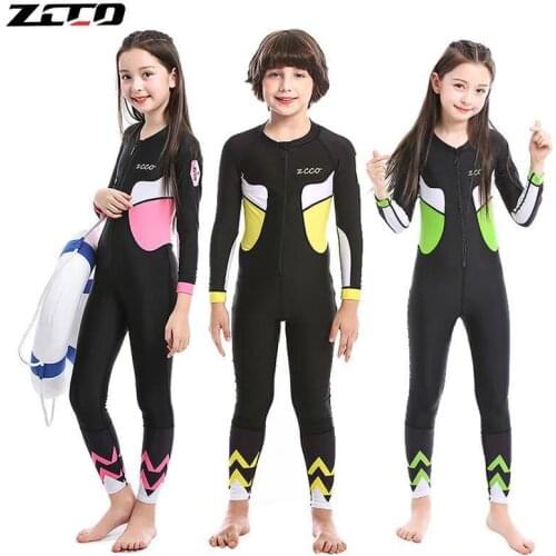 Child Kid One-piece Diving Suit Surfing Wetsuit Kids Thermal Diving Swimming Swimwear Swimsuit Full Body Long Sleeve Wetsuits