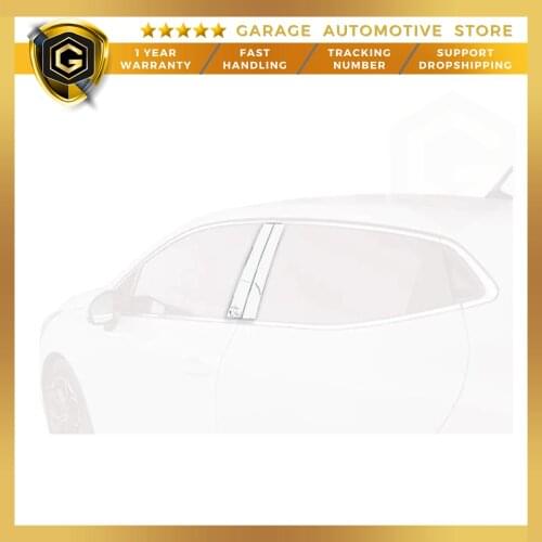 Stainless Steel Chrome Door Poles 6 Piece 2020 Model and Post For Renault Clio 5