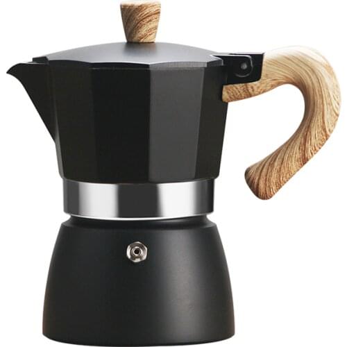 Moka Pot Household Hand Brewed Coffee Pot Italian Espresso Coffee Machine Espresso Bottom Filter Pot High Pressure Extraction
