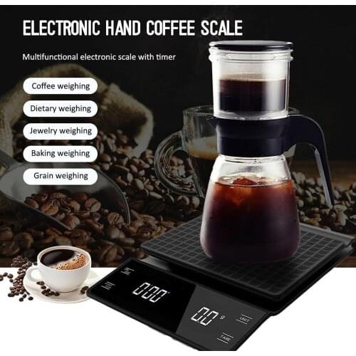 Hand Drip Coffee Scale 0.1G/3Kg Precision Sensor Kitchen Foods Weighing Tool