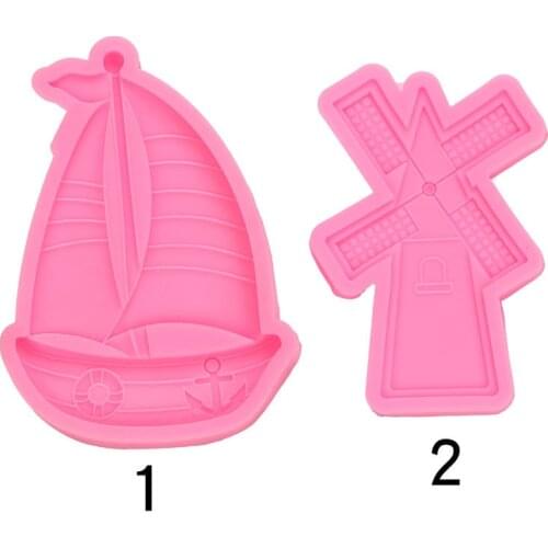 Boat Sail Windmill Silicone Cake Mold Fondant Cake Decorating Tools Soft Clay Mould Baking Tool