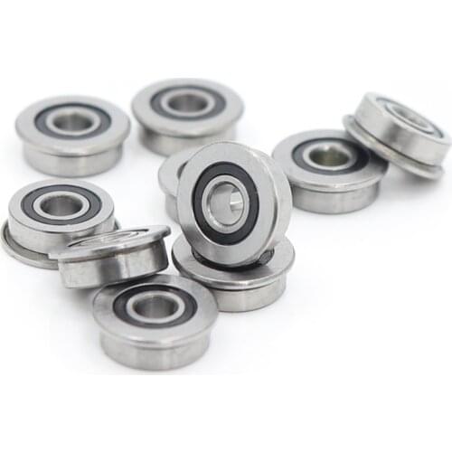 MF83-2RS Bearing 3x8x3mm ( 10 PCS ) ABEC-1 Miniature Flanged MF83RS Ball Bearings RF-830DD