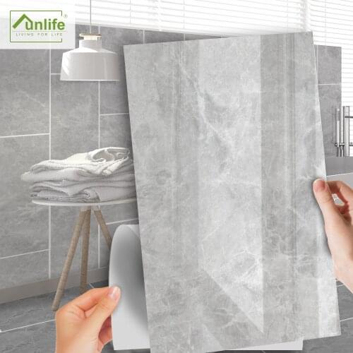 Marble Vinyl Film Wallpaper Self Adhesive Waterproof Wall Stickers for Bathroom Kitchen Furniture Renovation Room Decor Paper