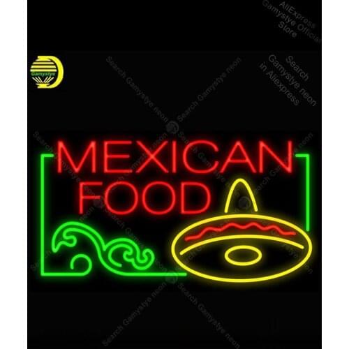 Mexican Food Sombrero NEON LIGHT SIGN Neon Sign Decorate Wall Hotel BEER Cold Neon Custom Business Signs neon lights for rooms