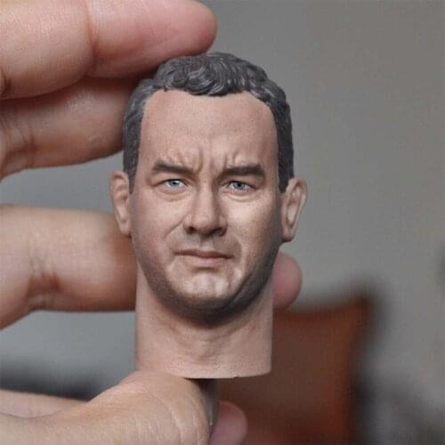 Delicate Painting 1/6 Saving Private Ryan Tom Hanks Head Sculpt Fit 12" Figure