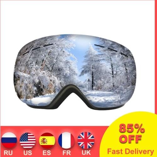 New Winter Windproof Ski Goggles Snowboard Eye Protection Glasses Skiing Glasses With Double Layers UV Anti-Fog For Men Women