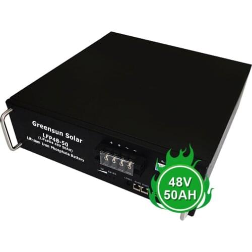 Rechargeable 2.4KWH Lithium Ion Battery 48V 50Ah LiFePO4 Lithium Battery for Telecom UPS Solar