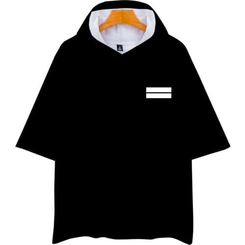 Popular Ghost Blade 3D hooded T-shirt new mens womens fashion summer autumn short-sleeved hooded casual boy girl black T-shirt