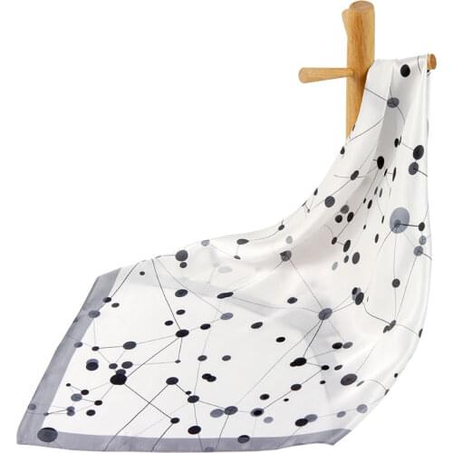 High-quality Pure Silk Scarf Women Bandana Female Hair Scarf Top Womens Natural Silk Square Head Scarf Headband for Women Dot