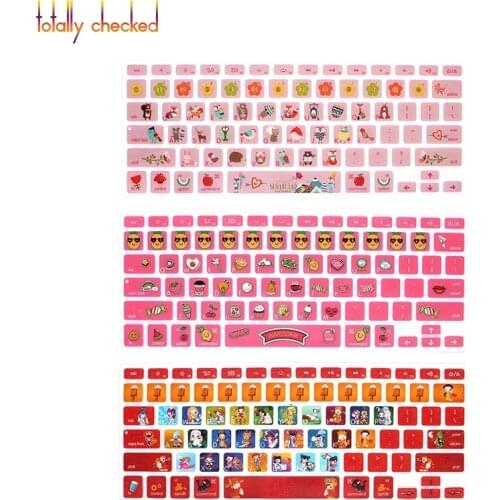 Stylish Cartoon Fonts Silicone Keyboard Covers Keypad Skin Protector For Macbook Air Pro Retina 13 15 17 English Version