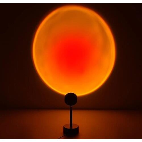 Rainbow Sunset Red Projector Led Night Light Sun Projection Desk Lamp for Bedroom Bar Coffee Store Wall Decoration Lighting