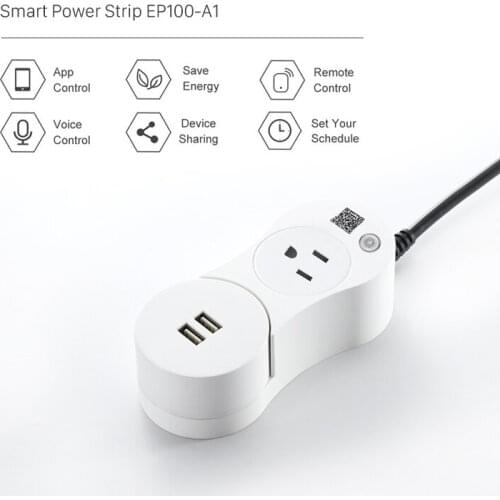 Tuya Technology Electric Multifunctional Smart WIFI USB Universal Surge Protector with Extension Socket Strip