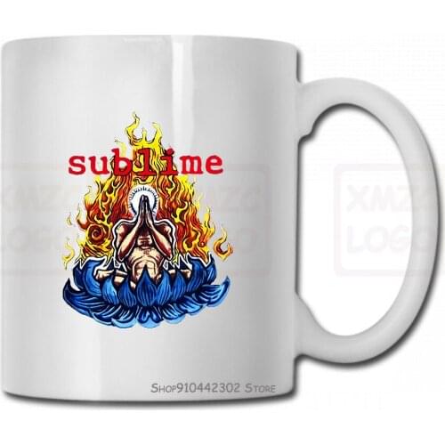 Sublime Flaming Lotus Man Navy Blue Mug Cup New Band Women Men