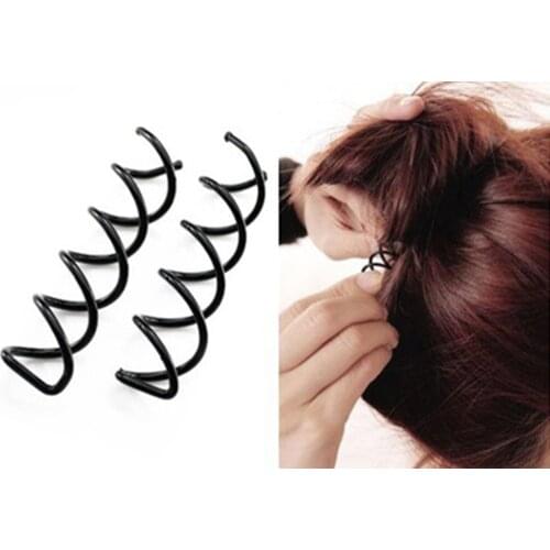 10pcs New Hair Accessories Women Spiral Spin Screw Bobby Pin Hair Clip Ladies Twist Barrette Black
