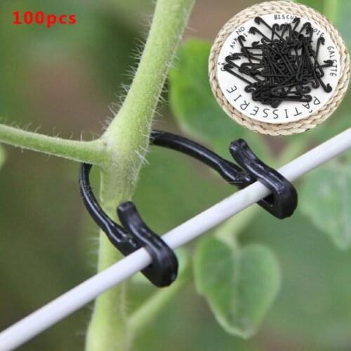 100pcs Vines Fastener Tied Clips Buckle Hook Garden Plant Vegetable Grafting Clips Grape Support Vine Clips Fixed Buckle Hook
