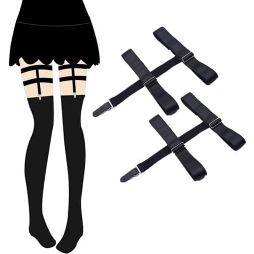 2021 Fashion Pastel Goth Female Garterbelt Sock Strapless Suspender Belt For Stockings Garters Leg Bondage Clip Retail Suspende