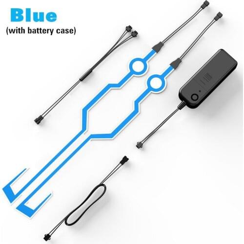 1set Helmet Led Light Strip EL Tape Safety Glowing Tape For Helmet Hot-selling lighting sticker