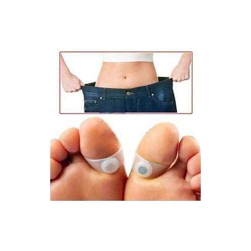 1 Pair magnet lose weight new technology healthy slim loss toe ring sticker silicon foot massage feet loss weight reduce