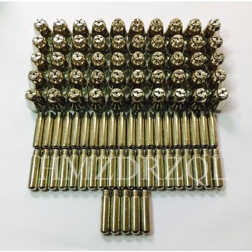 100Pcs SG55 AG60 Consumables KIT Electrodes Sheild Cups TIPS Spacer Guide for Plasma Cutter Welder Torch 100PK