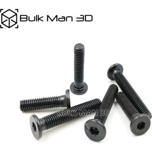 2000pcs/Lot Wholesale M5*20mm/25mm/27mm/30mm/35mm/40mm Back Low Profile Screws for V-slot/T-slot Accessories