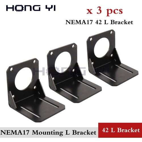 3Pcs NEMA 17 Nema17 Mounting L Bracket Mount Step Stepping Stepper Motor for 3D printer