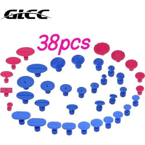 GLCC Glue Tabs Super PDR Tool Kit Silver Aluminum Pull Row Blue Suction Gasket Dent Removal For Car Body Dent Repair Tools