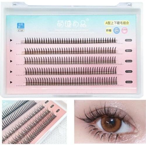 5 Rows Mixed 2 Styles Eyelashes A Shape&Volume Cluster Premade Volume Fan Eyelashes Natural Long Lasting Fashion Eye Makeup Tool