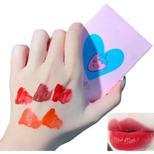 5Color Cigarette Lip Gloss Set for Lips Makeup Long Lasting Matte Lipsticks Tint for Lips Waterproof Non-stick Cup Lipstick Set