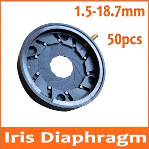 50pcs 1.5-18.7MM Amplifying Zoom Optical Iris Diaphragm Aperture Condenser with 10 Leaves for Digital Camera Microscope Adapter