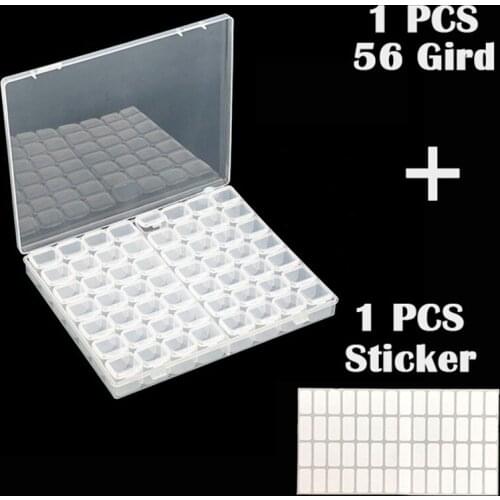 56 slots diamond painting Storage Case Tools box embroidery Organizer Container cross stitch sewing accessories Nail Art holder