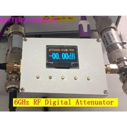 6G Digital Programmable Attenuator 60DB Step 0.25DB OLED Display CNC ATT-6000V2.0