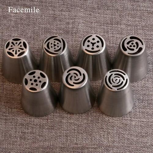 7pcs/set Russian Tulip Flower Icing Piping Nozzles Gift Decoration Rose Cupcake Cream Pastry Baking Tool 51063