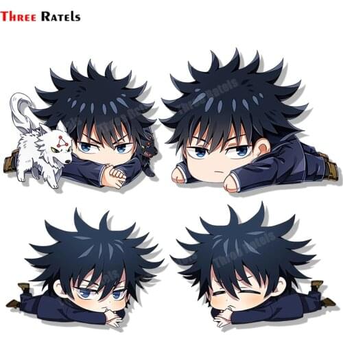 Three Ratels A972 Car Stickers For Jujutsu Kaisen Megumi Funny Car Stickers Vinyl JDM Bumper Trunk Truck Graphics Decal