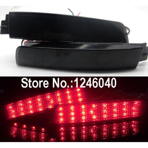 Black lens LED Rear bumper reflector light tail brake lamp for Nissan Juke Murano Sentra Quest Infiniti FX35 FX37 FX50 2009-2014