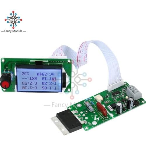 Digital LCD Display Voltage Amp Meter Time Control Board 100A/40A Double Pulse Encoder Spot Welder Machine Controller Module